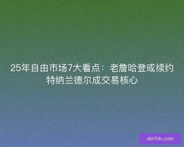 25年自由市场7大看点：老詹哈登或续约特纳兰德尔成交易核心
